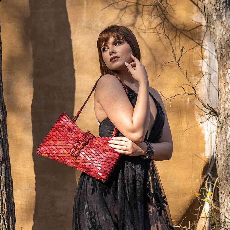 St. Lucia Red Wine Shoulder Bag - Brazil