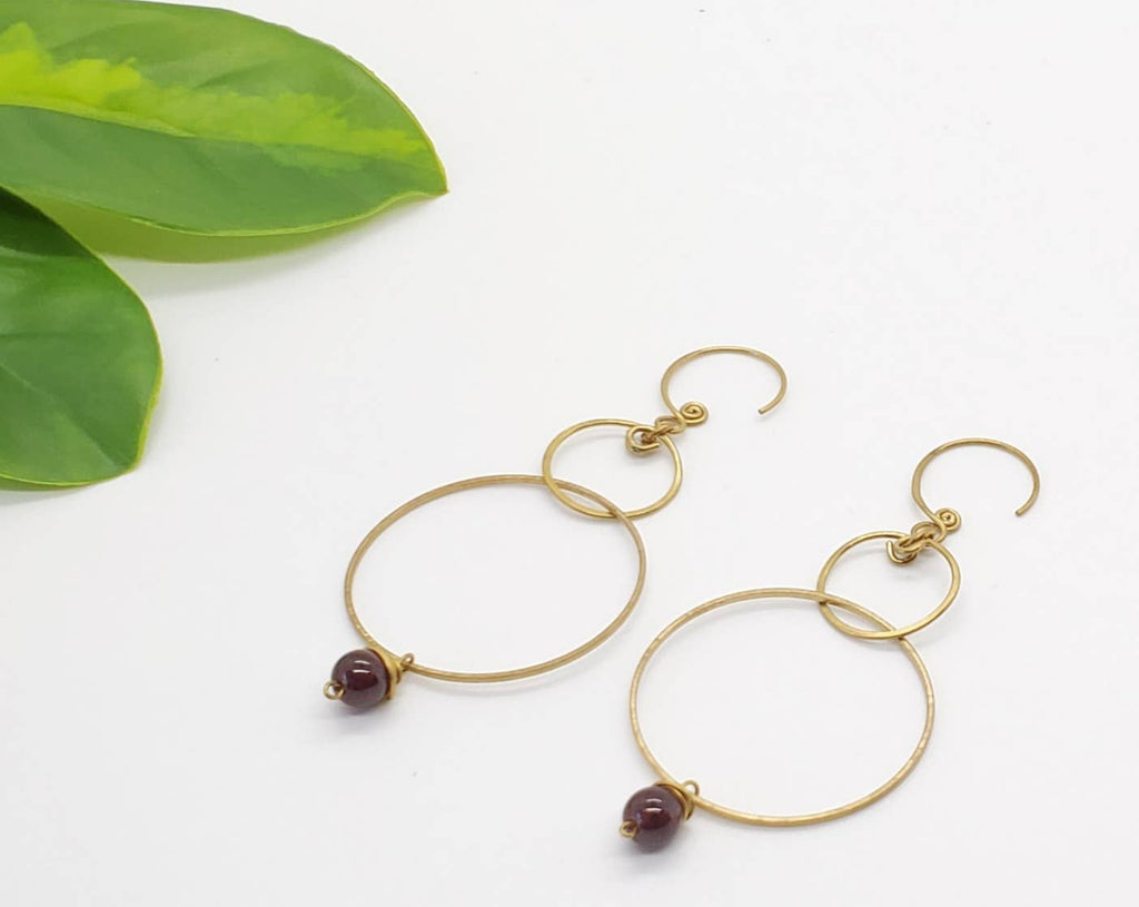 Brass Double Hoop Earring - Thailand