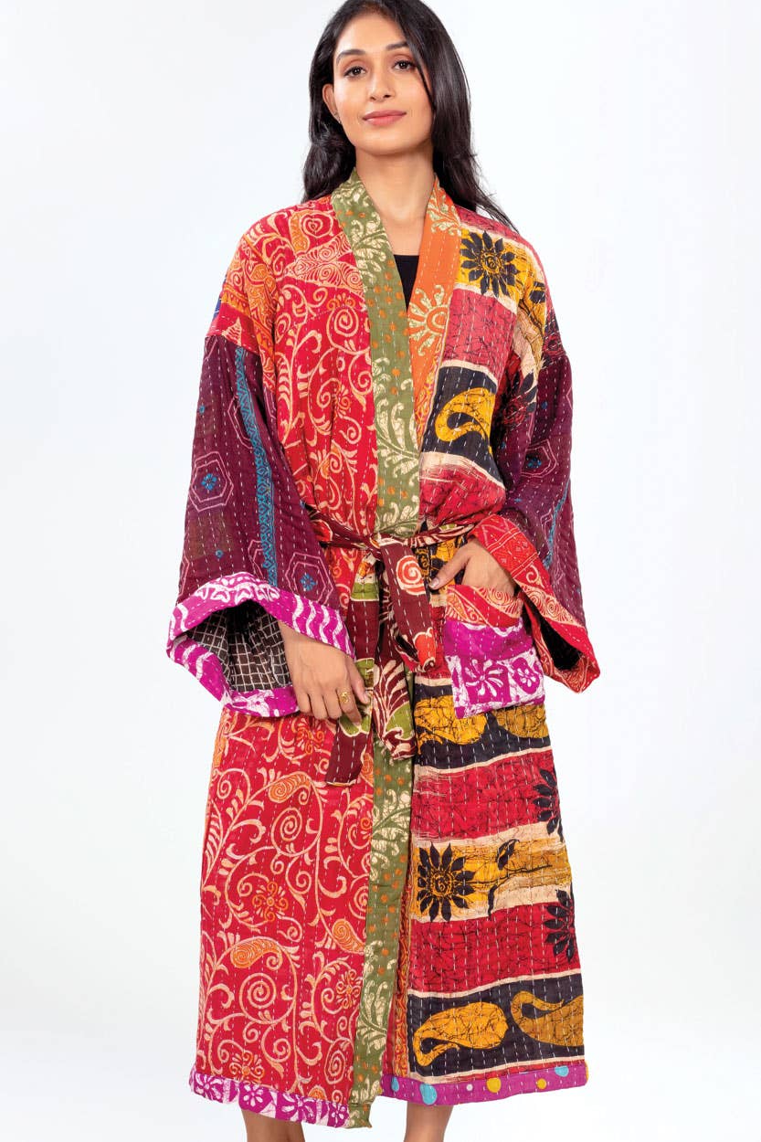 Kantha Kimono Robe - Nepal