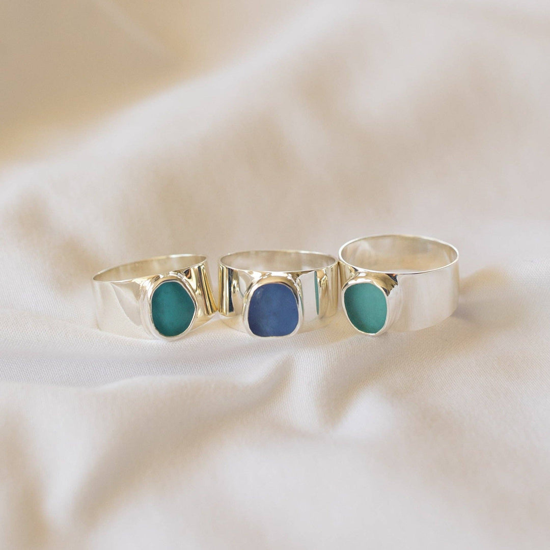 Blue Bold Sea Glass Band (Handmade) - Hawaii