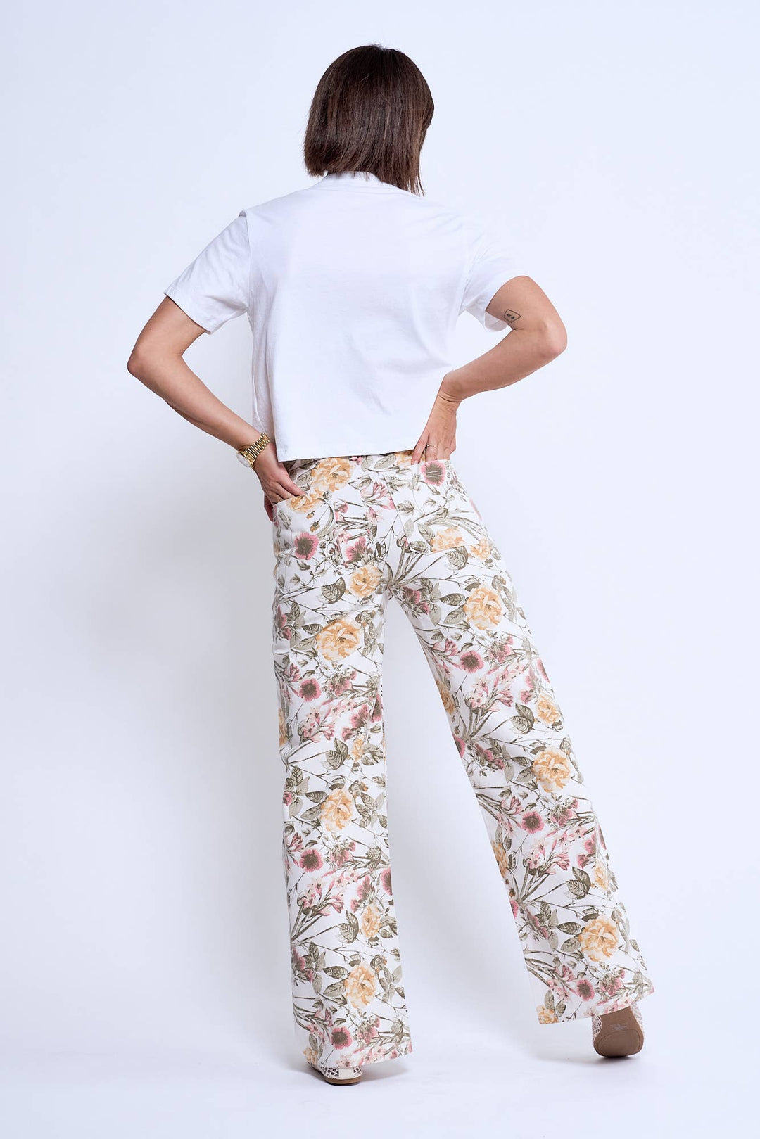 LORETTA RELAXED WIDE LEG IN GARDEN JOY PRINT