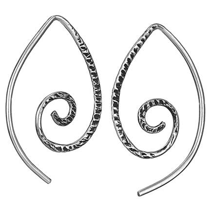 Curl Love Sterling Silver Dangle Earrings