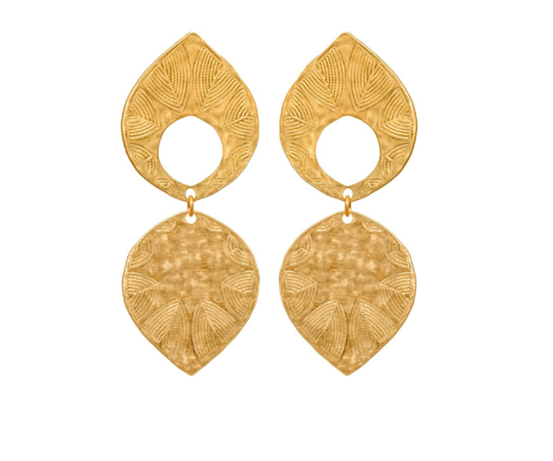 Nata Hand-Hammered Brass Earrings - Salem, Massachusetts