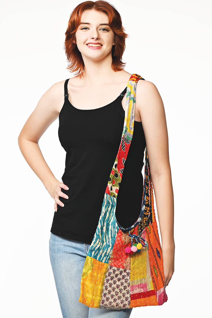 Kantha Jhola Patchwork Bag