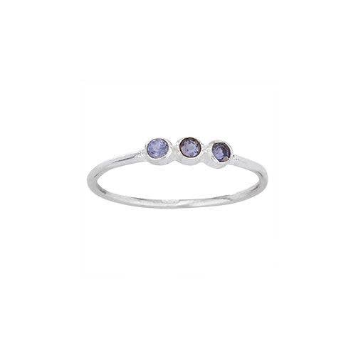 Sparkling Iris Iolite Sterling Silver Ring