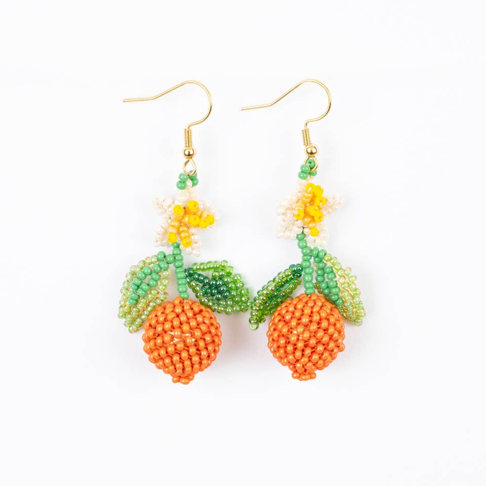 Orange Blossom Earrings - Guatemala