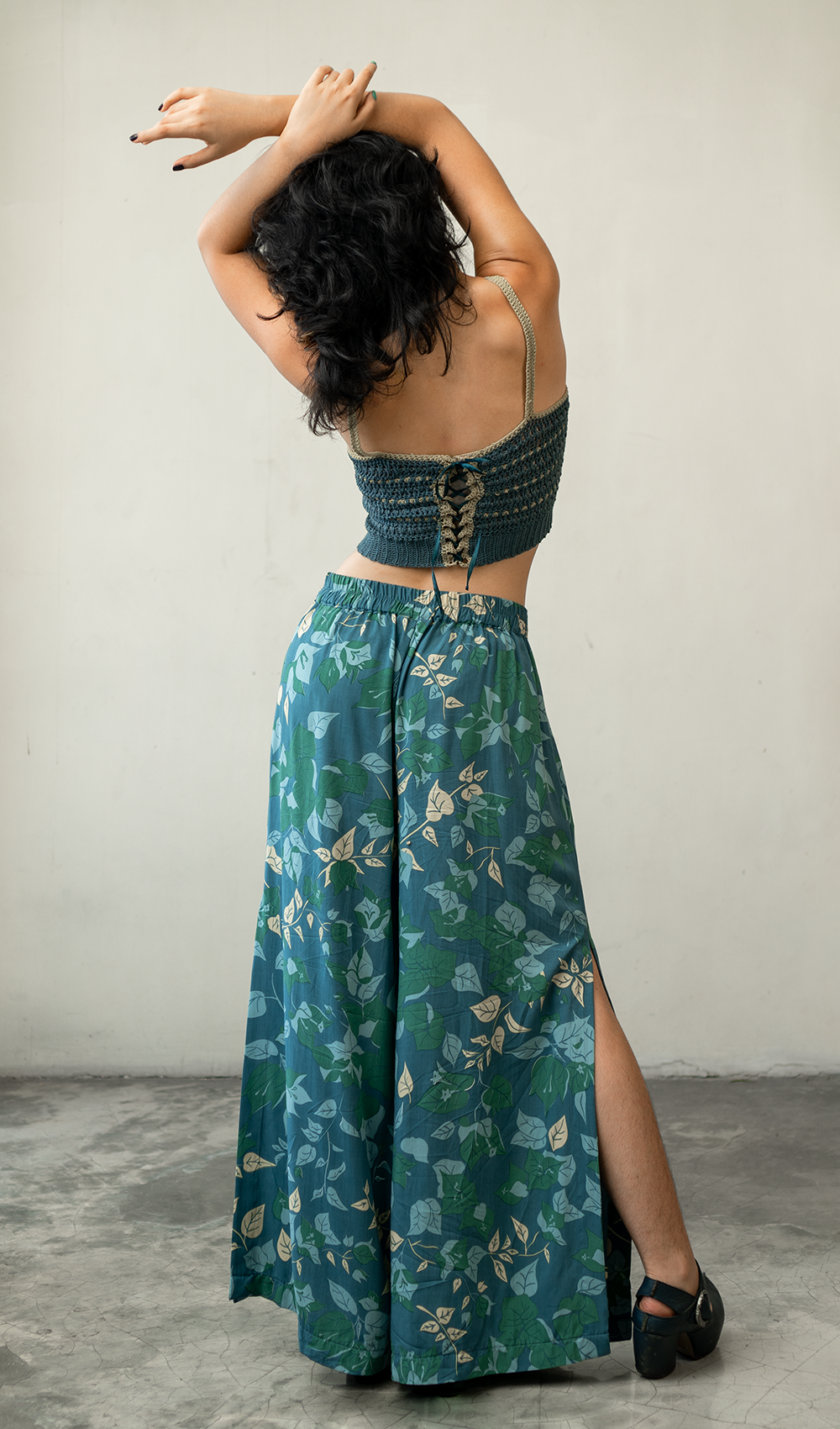 Wide Leg Flowering Pants - Bali