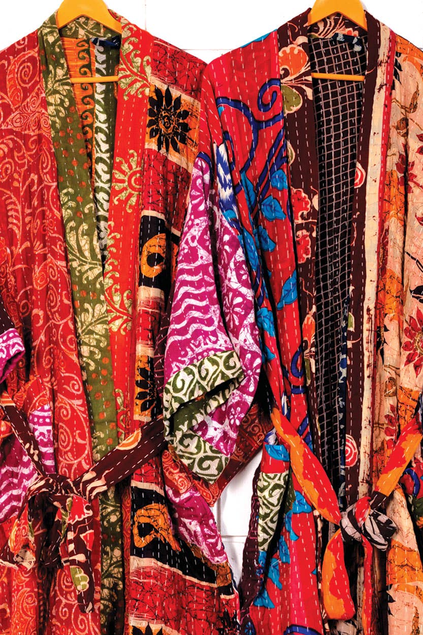 Kantha Kimono Robe - Nepal