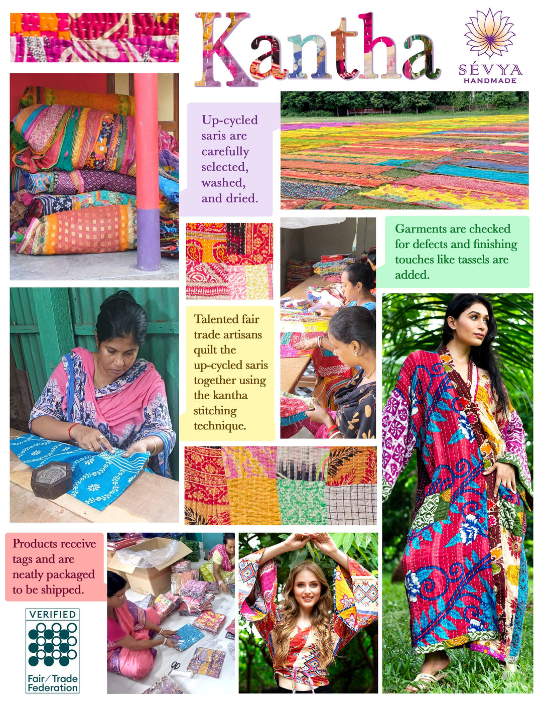 Silk Kantha Patchwork Triangle Bags