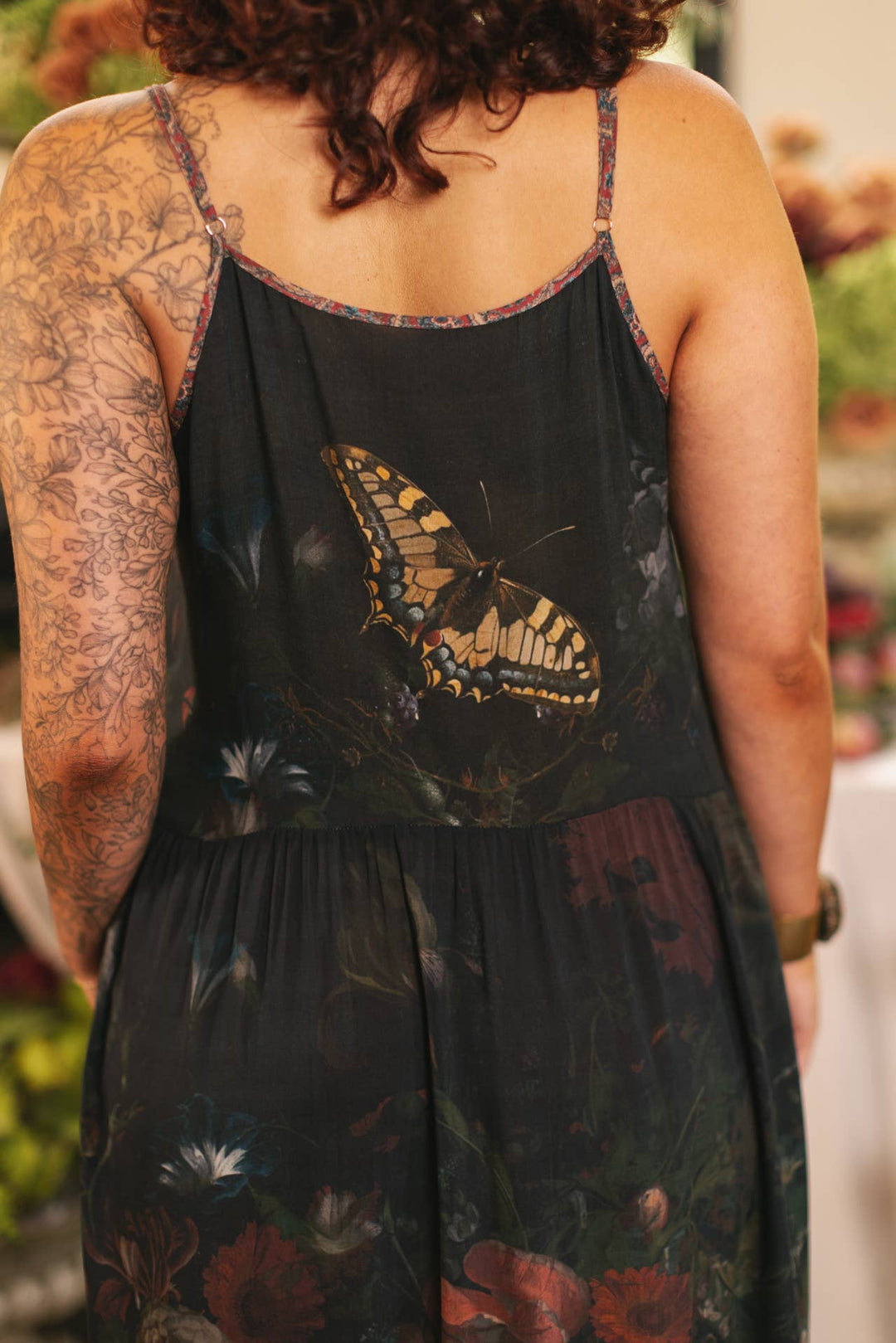 Flight of Fancy Bohéme Long Maxi Slip Dress w/Hummingbirds - Canada
