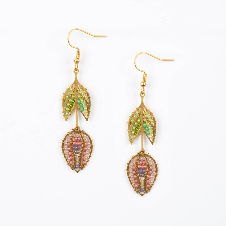 Hanging Tulip Earrings - Guatemala