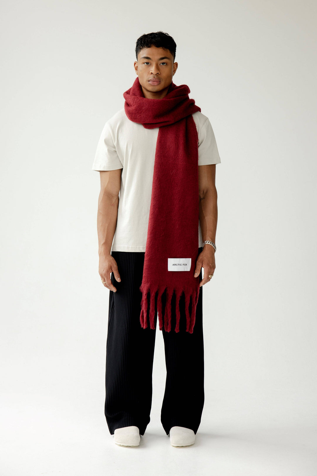 The Reykjavik Scarf - 100% Recycled - Burgundy Berry - AW24