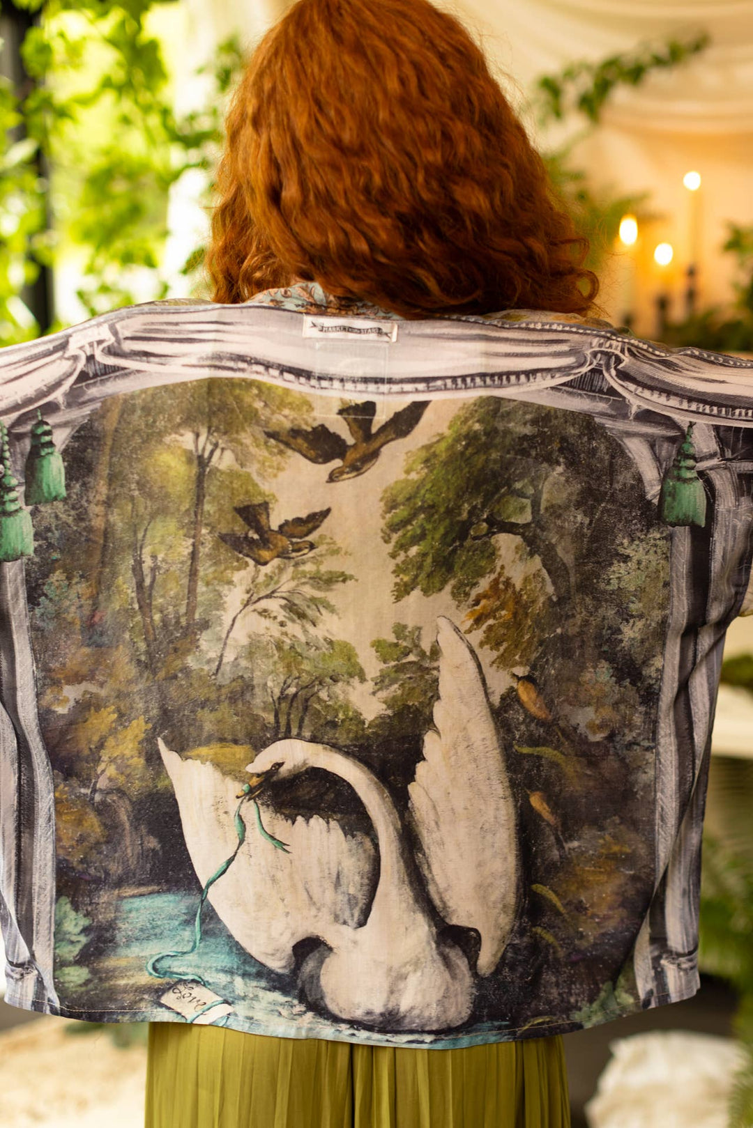 Theater of Dreams Pixie Duster Cropped Kimono w/ Swan