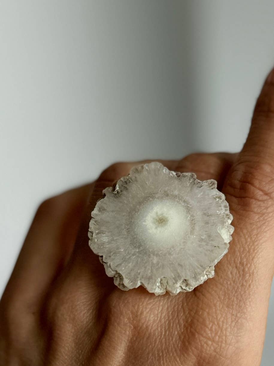 CITADEL Agate Druzy Slab Ring | VERSION 2 | 24k Gold Filled