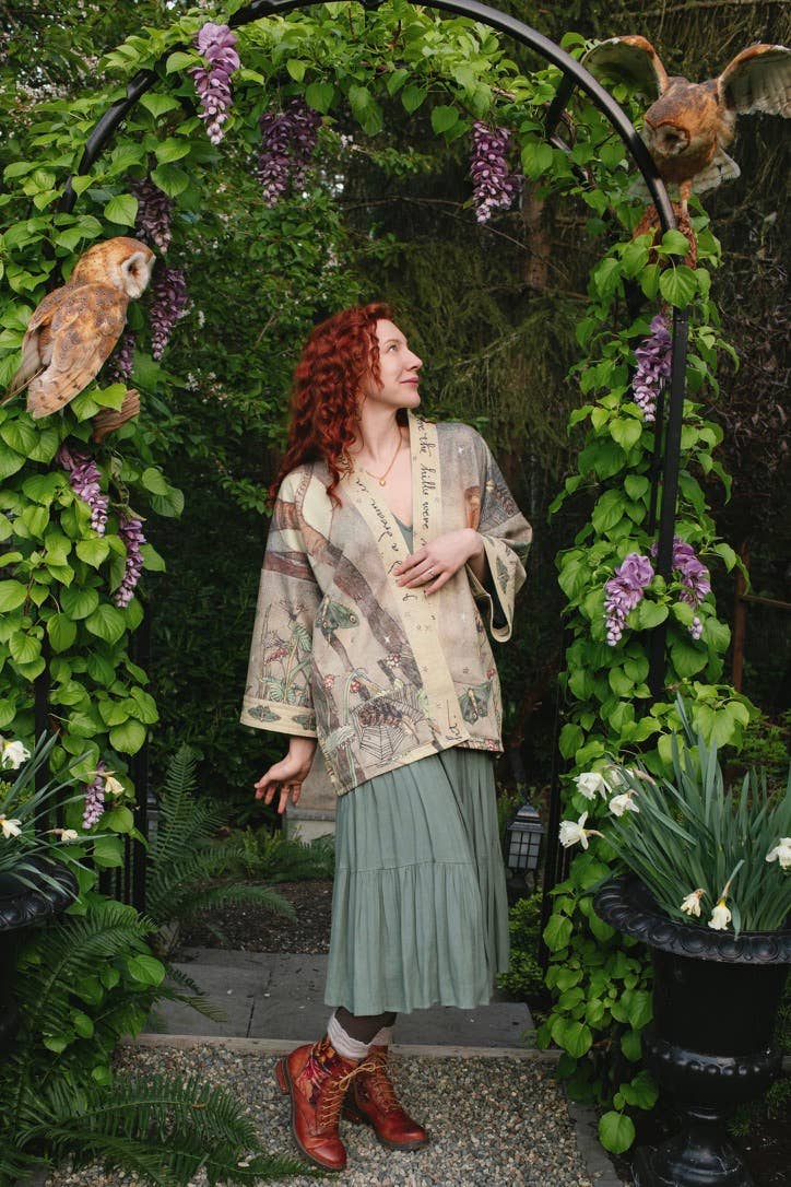 Lovelight Fleece Cottage Cardigan Kimono Jacket