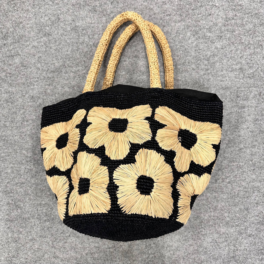 Eva Crochet Flower Embroidered Handbag