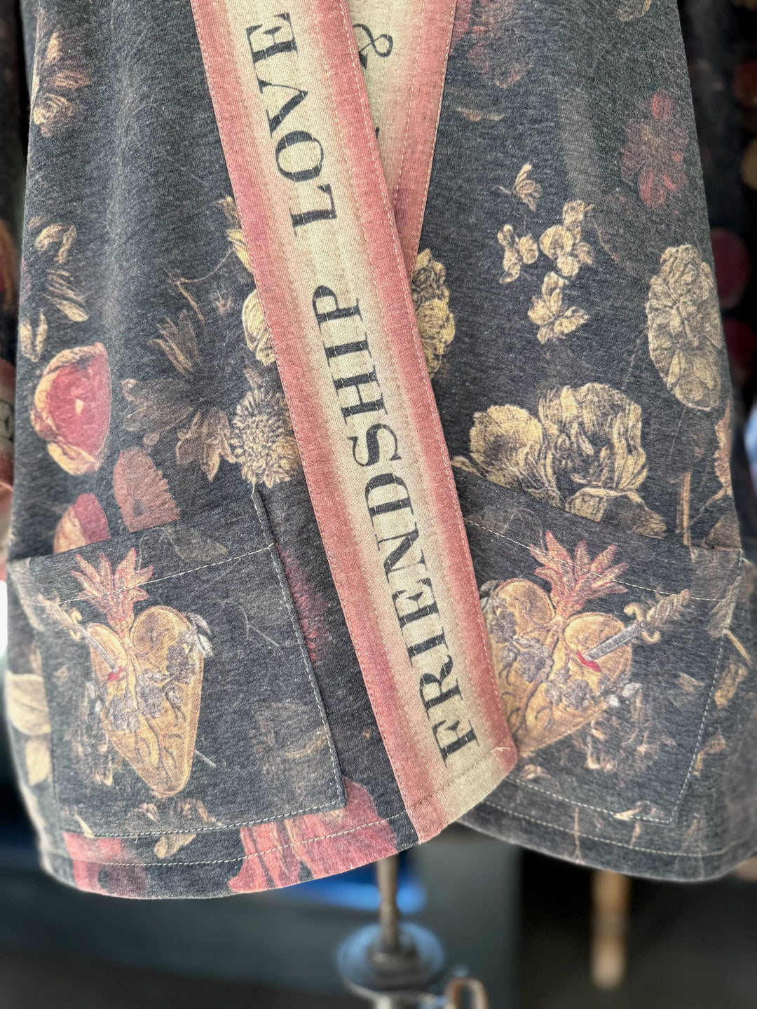 Heart of Gold Fleece Cottage Cardigan Kimono Jacket