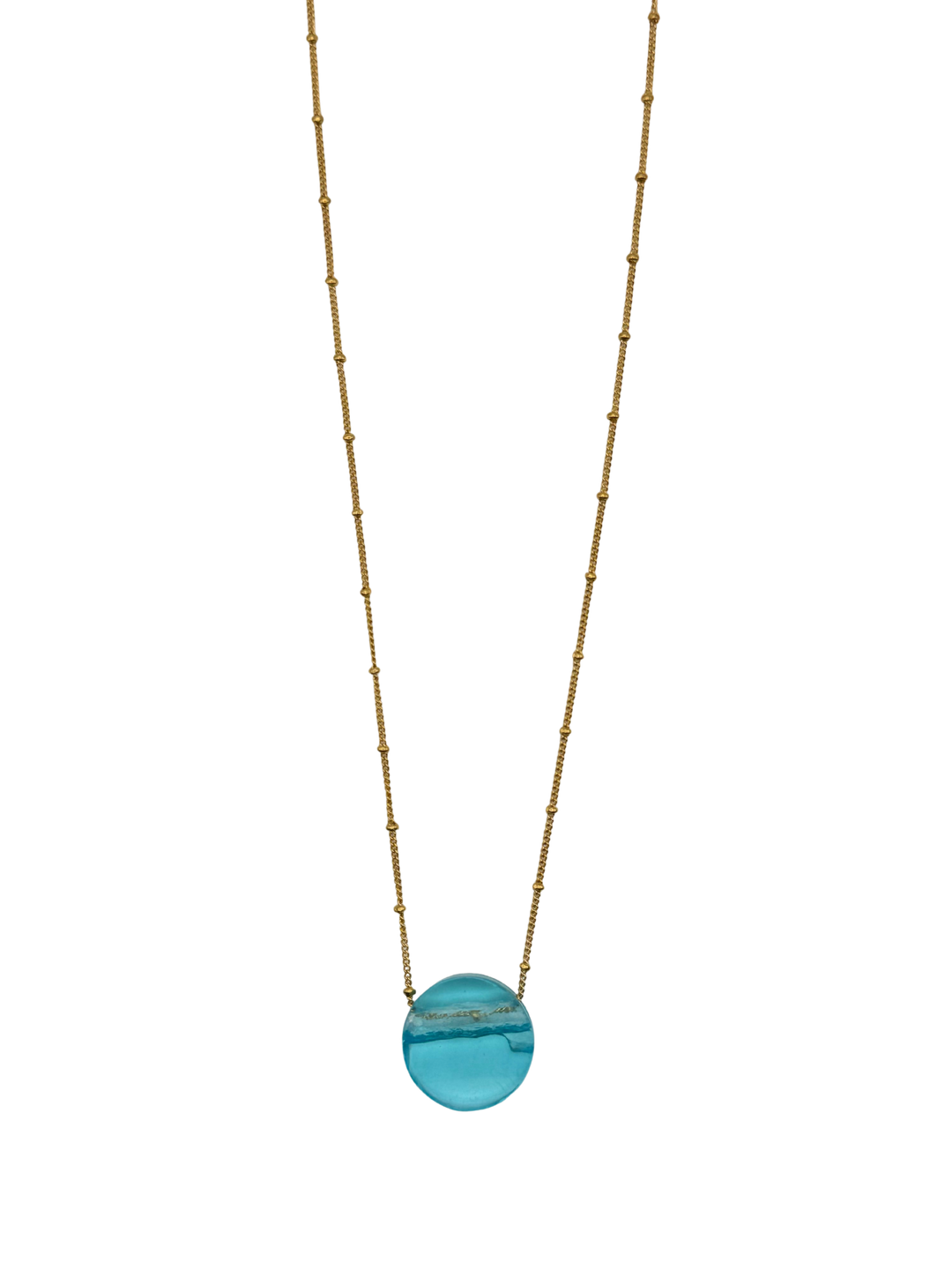 Recycled Glass & Gloss Gold Fill Necklace - Atlanta, GA