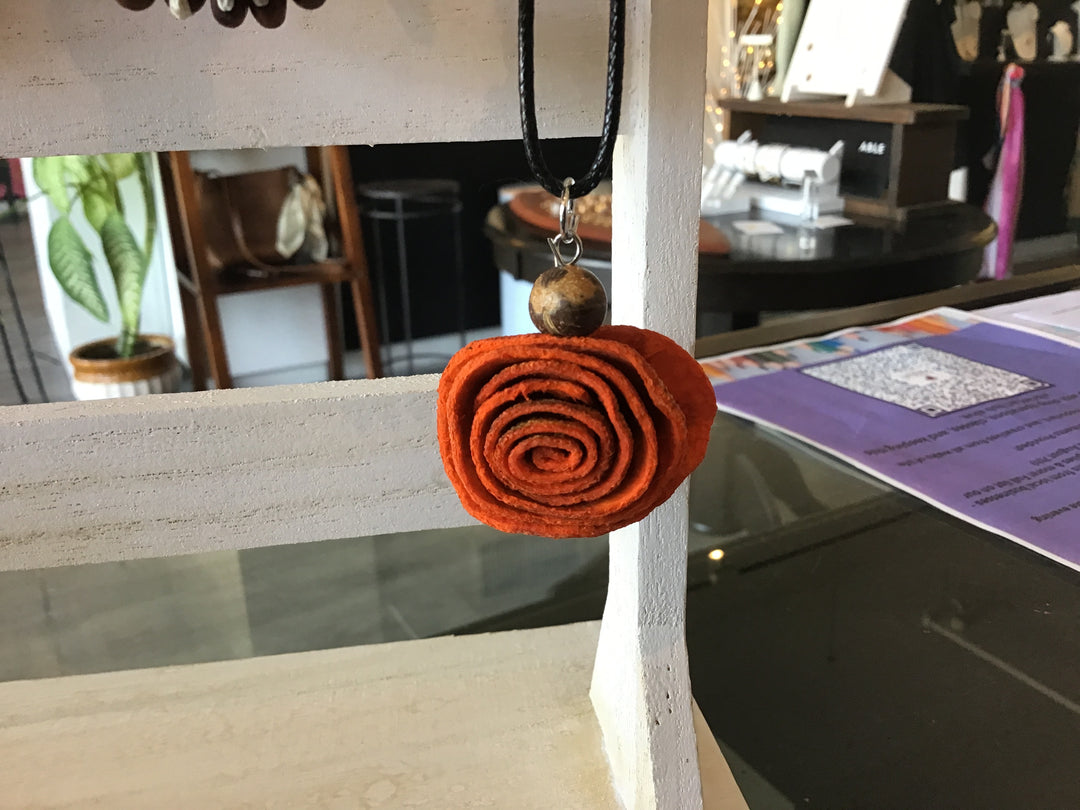 Orange peel necklace