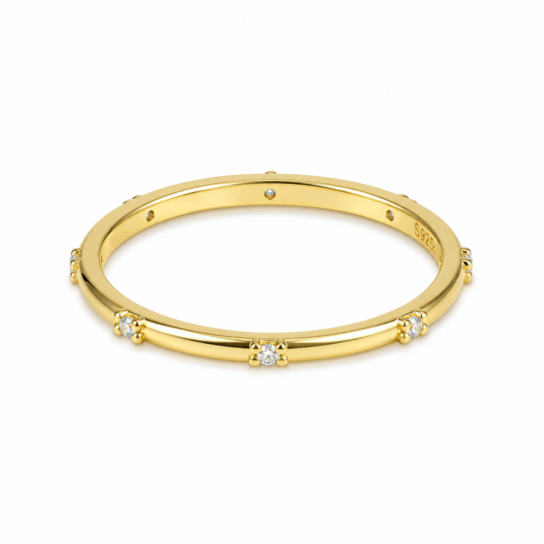 Gold Vermeil Stone Ring - USA