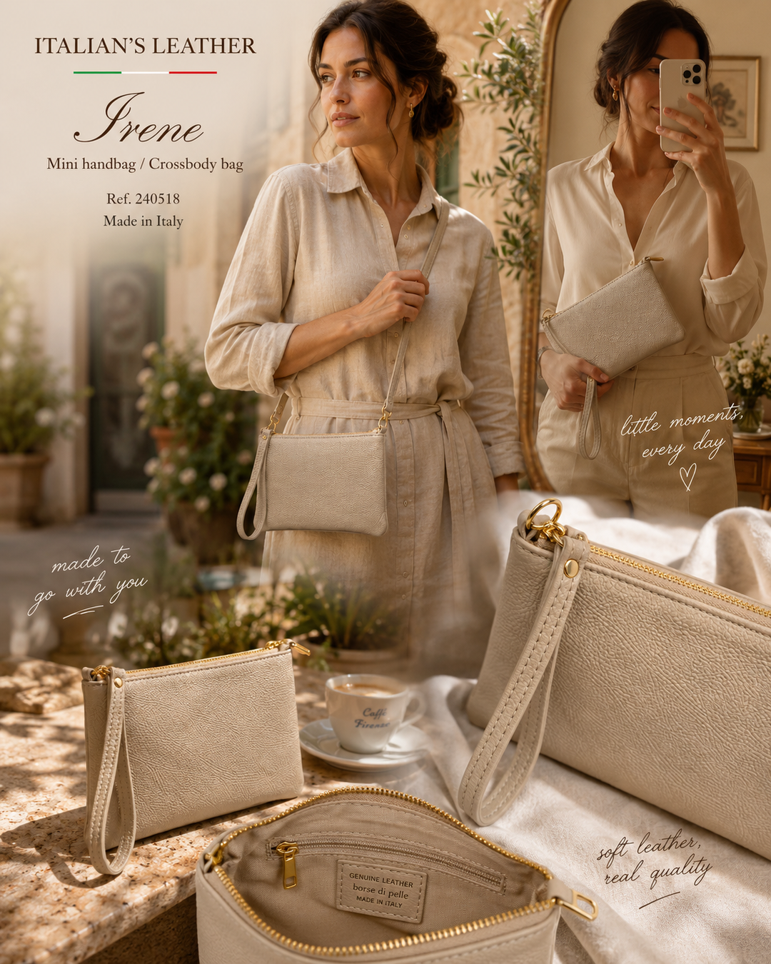 Irene Leather Clutch Bag - Italy