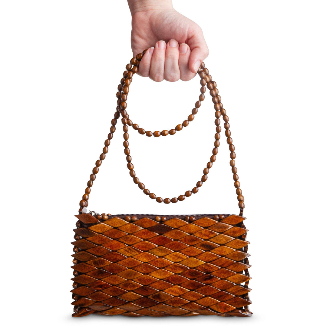 Crossbody bag Santorini, Dark Walnut - Brazil