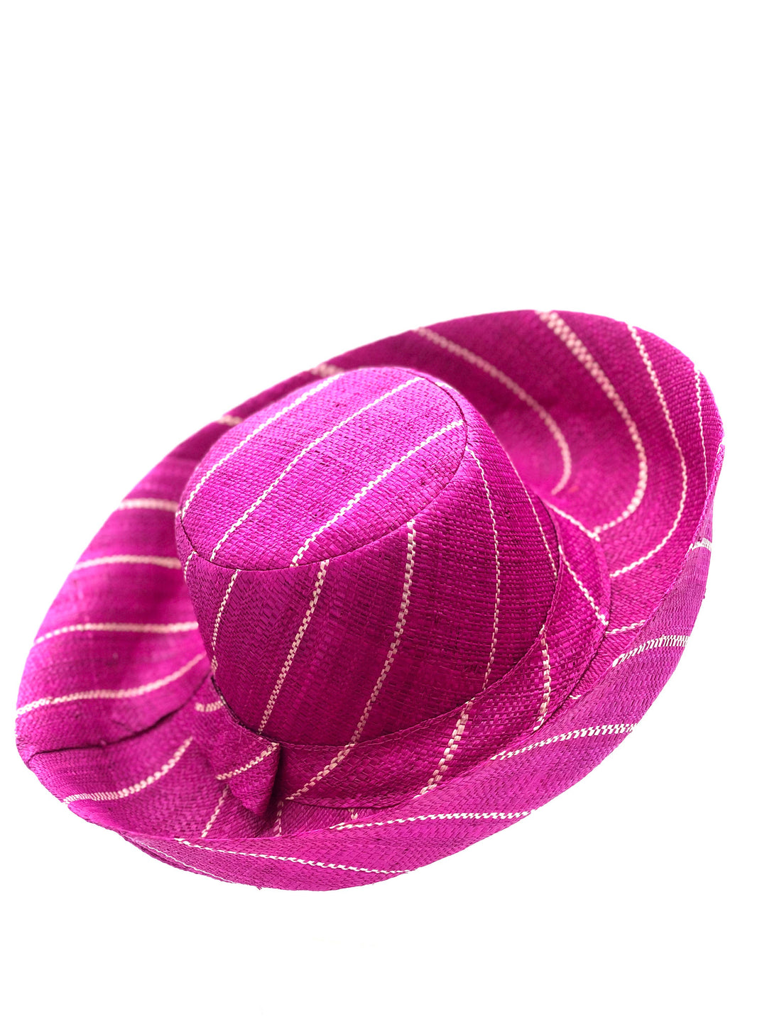 Sun Hats: Pinstripe Packable 5" & 7" Brim Raffia Straw