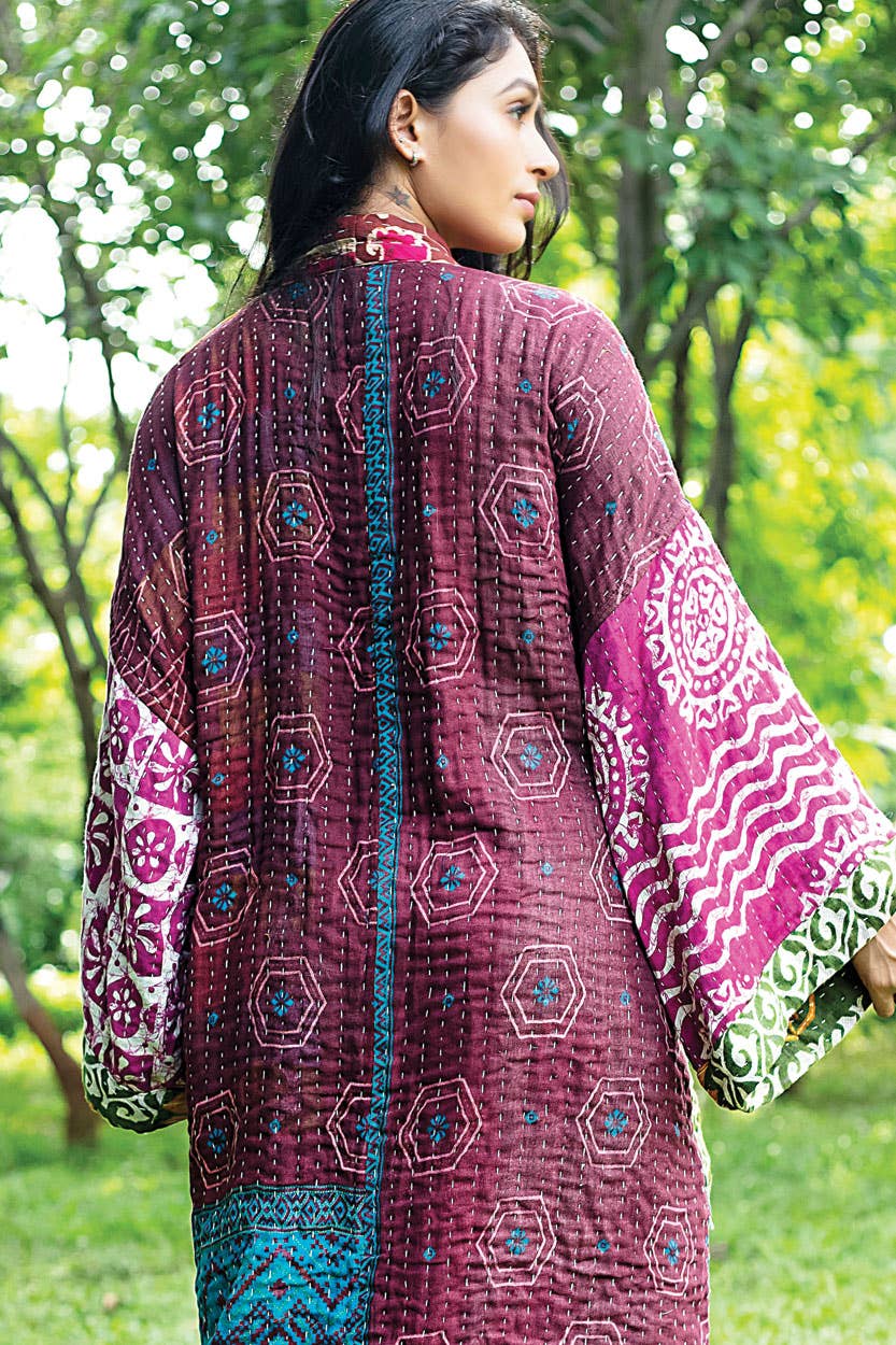 Kantha Kimono Robe - Nepal