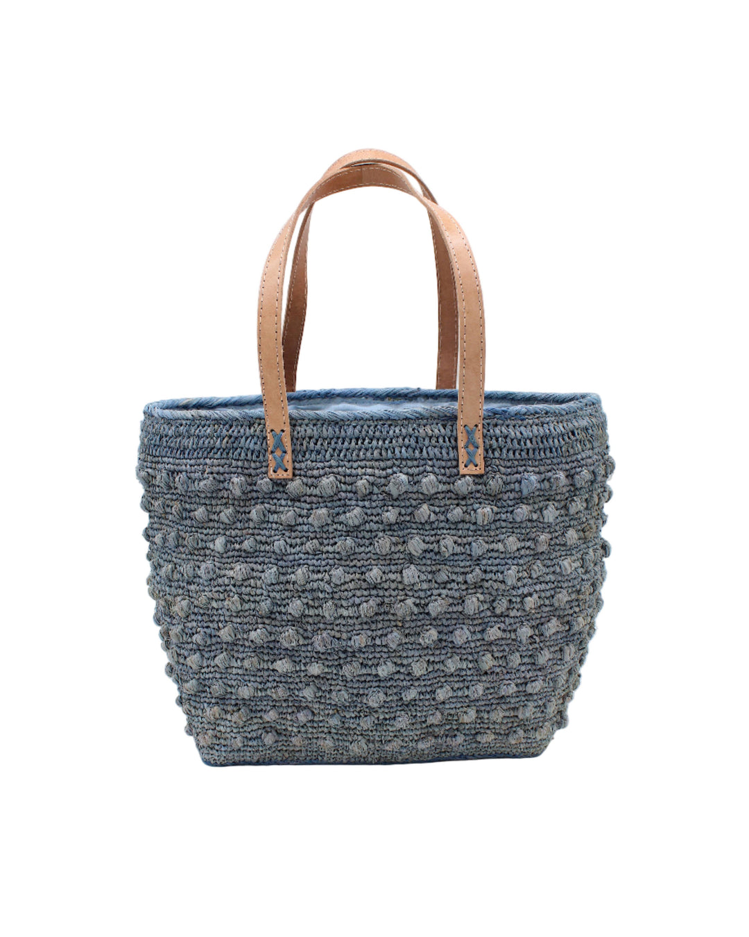 Boucle Crochet Straw Basket Bag
