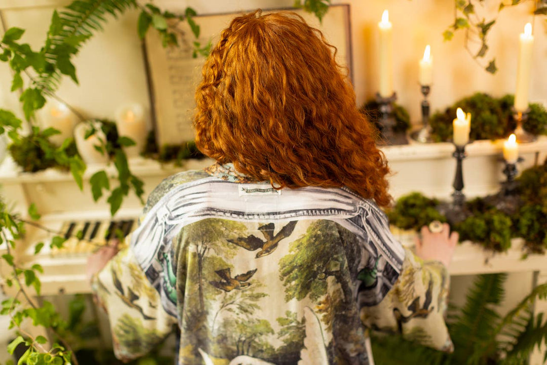 Theater of Dreams Pixie Duster Cropped Kimono w/ Swan