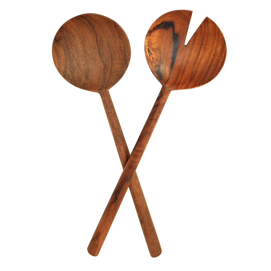 Teak Wood Salad Server Spoons - Bali