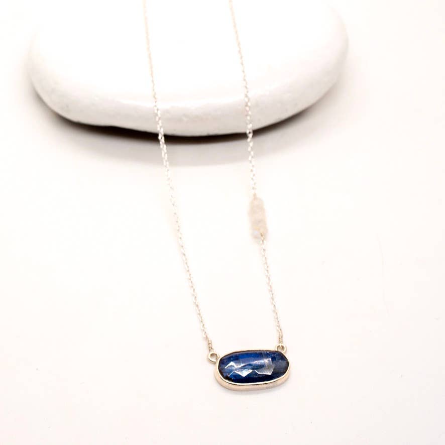 Kyanite Aura Stone Necklace -India