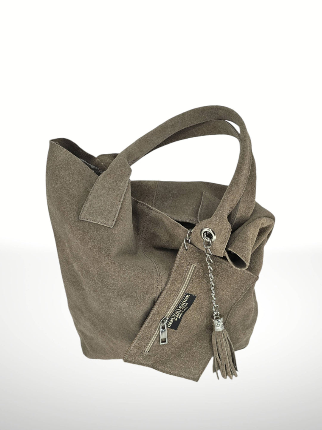 Marely Suede Leather Tote Bag - Italy