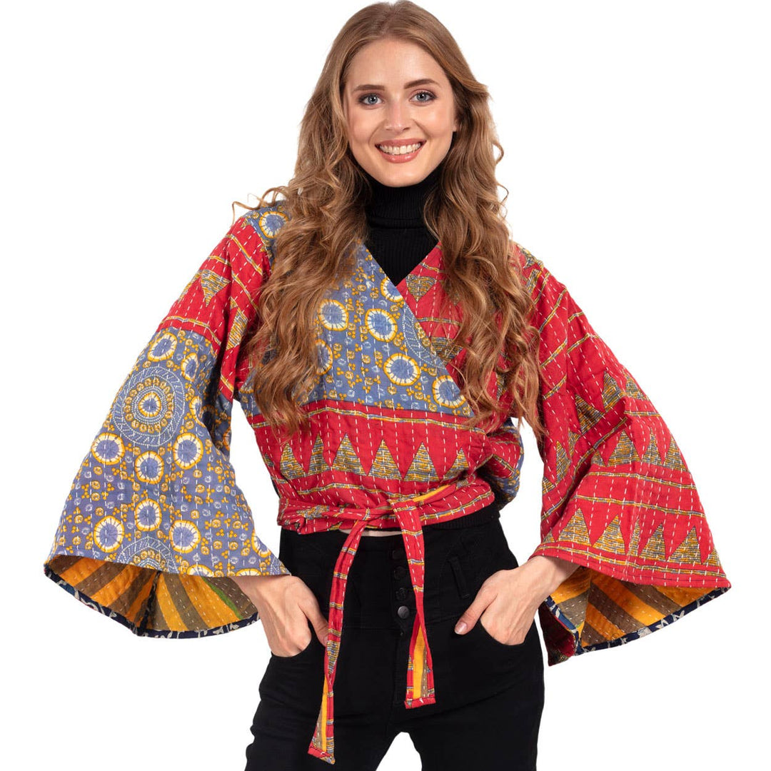 Reversible Kantha Butterfly Top - Nepal