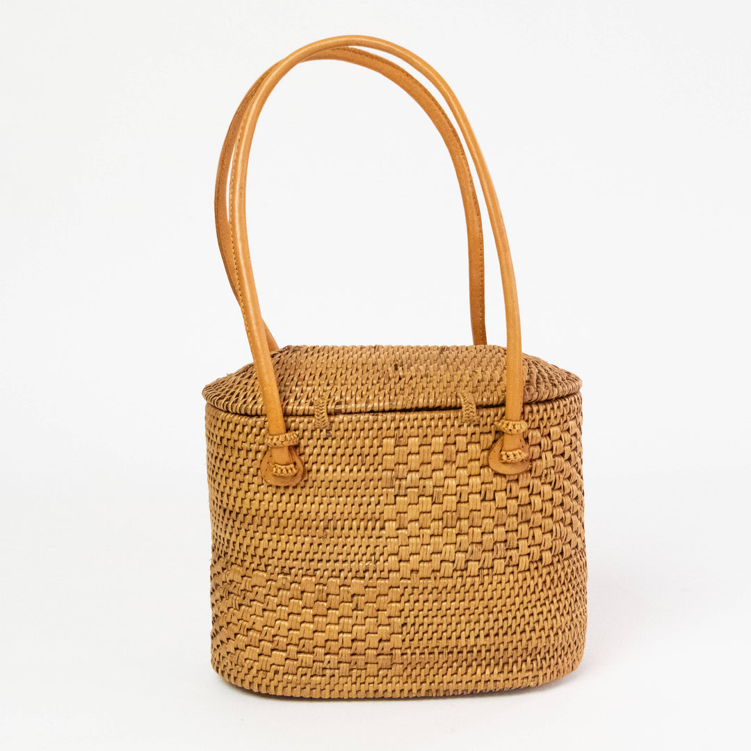 Ata Vine Sewing Basket Handbag Bag with Curved Top - Bali