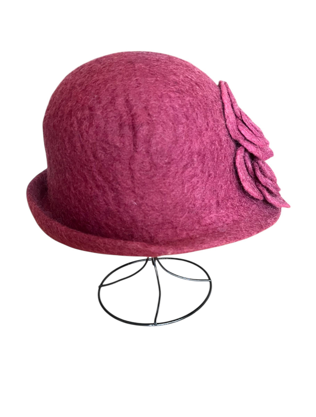 Burgundy Hat with Roses - Nepal