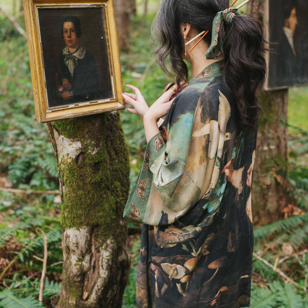 Heartwork Matinée Duster Kimono w/ Artist, mid-length - Canada