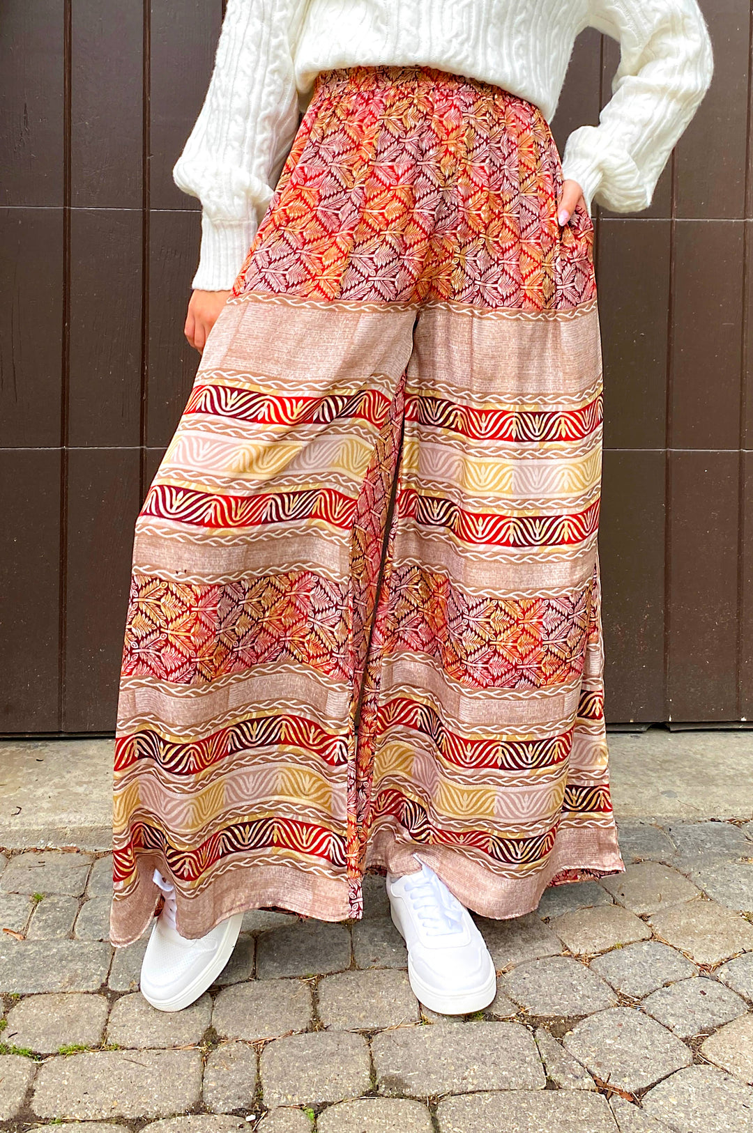 Upcycled Rewilding Palazzo Pant from Saris