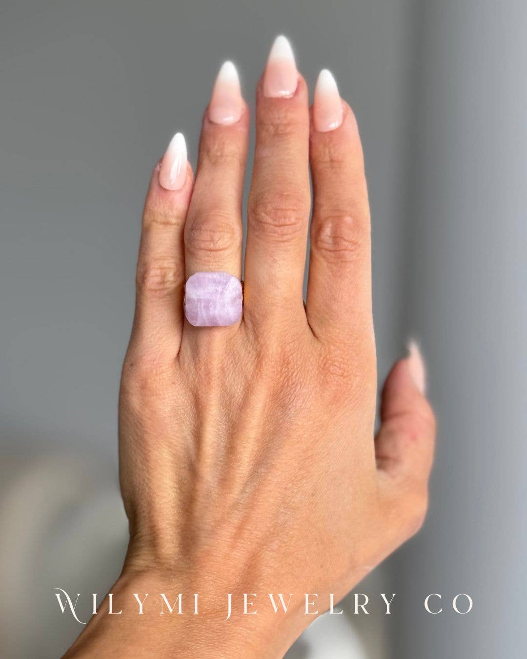 SOFT Lavender Kunzite Ring | 24k GF | Brilliant Matte Gold