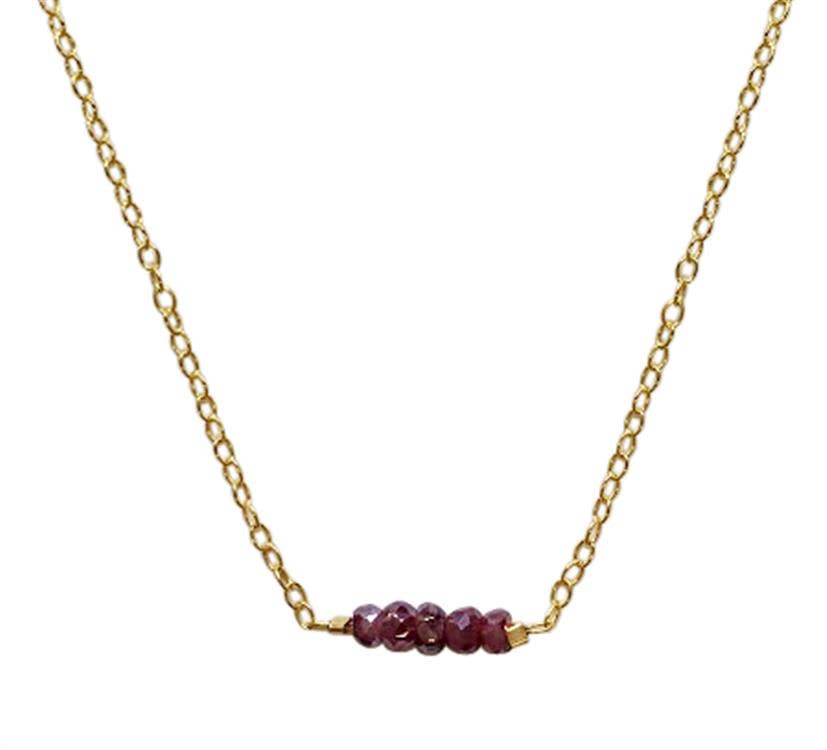 Dainty Everyday Gold Tiny Bead Layering Necklace - Connecticut