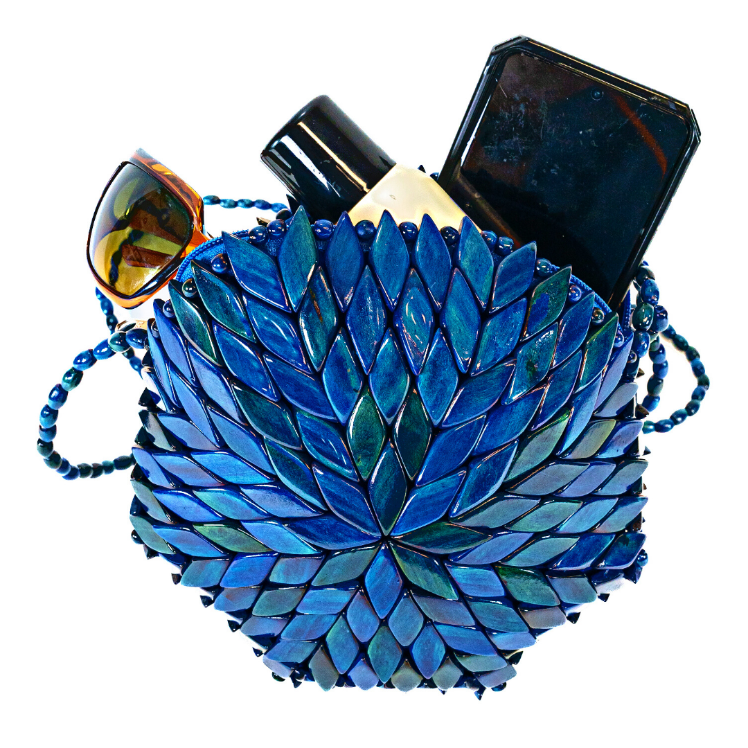 Crossbody Bag Large, Blue - Brazil