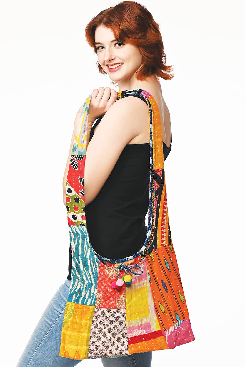 Kantha Jhola Patchwork Bag
