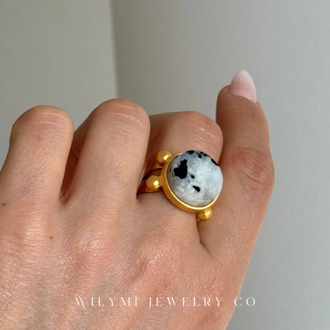 Round Cut Moonstone Ring - Canada