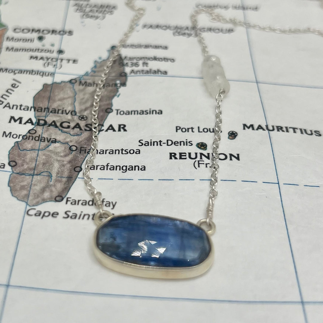 Kyanite Aura Stone Necklace -India