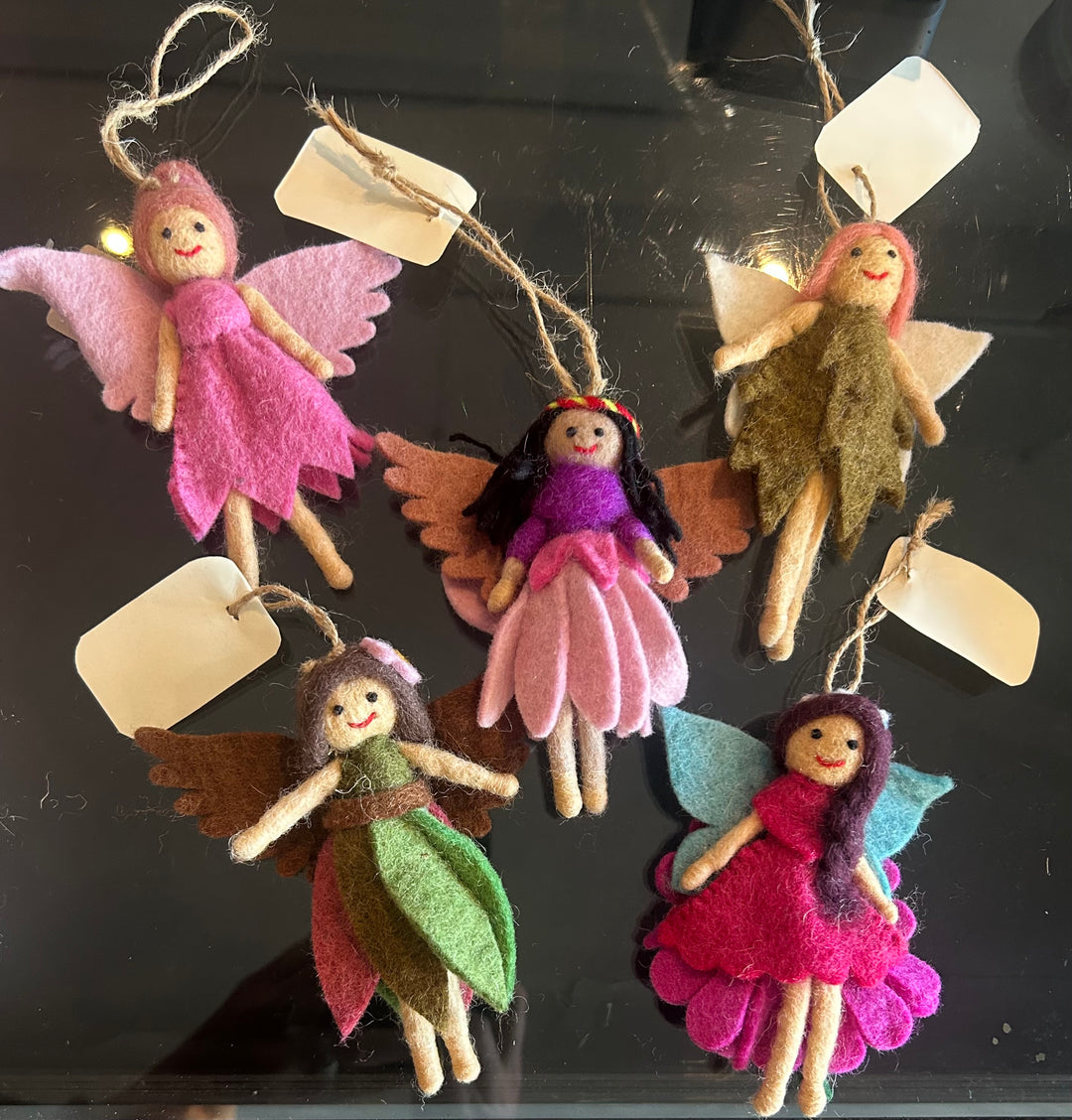Fairy & Daisy Felt Ornaments - India & Nepal
