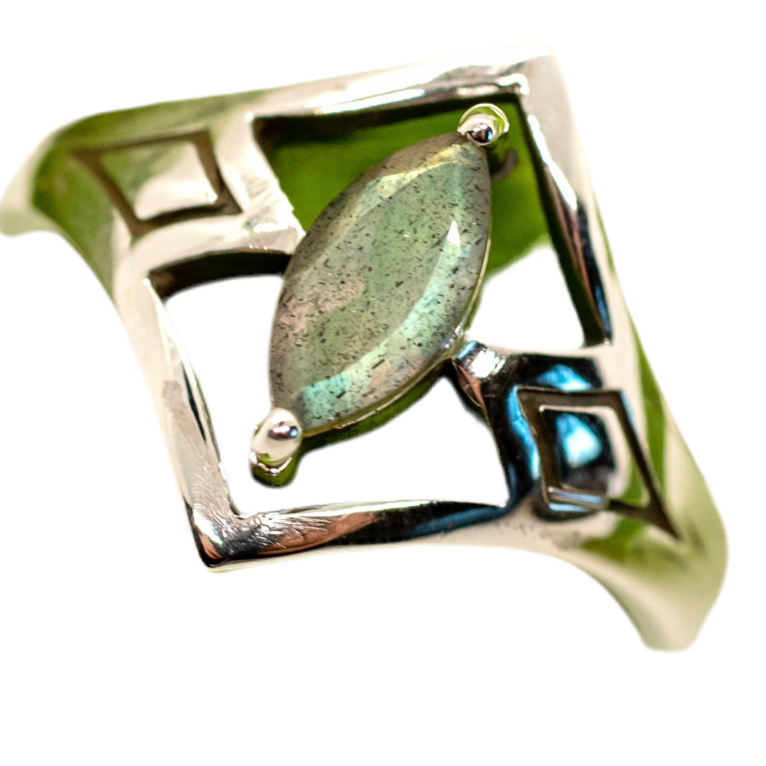 Sterling Silver Mystic Labradorite Ring