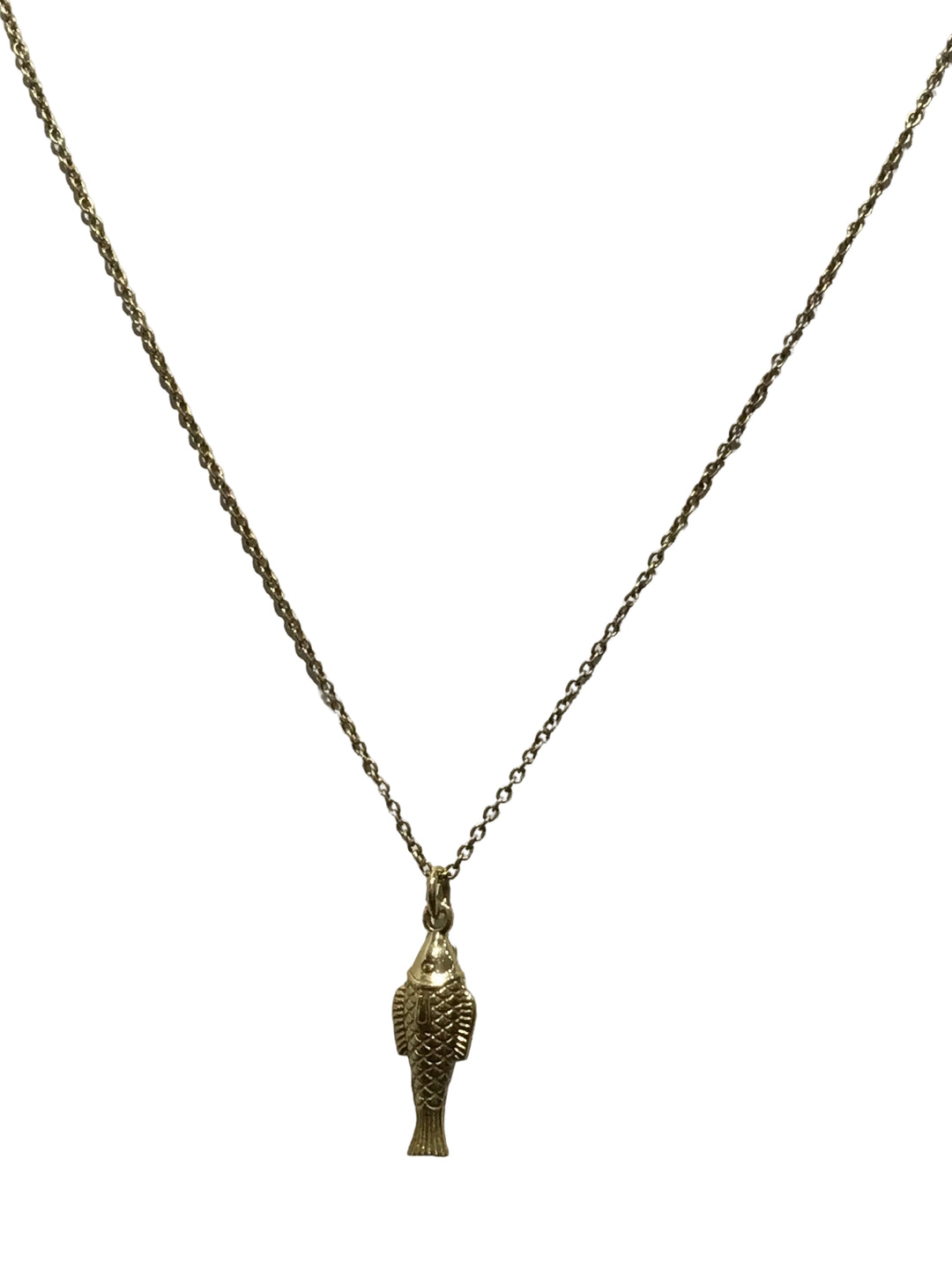 Brass fish necklace