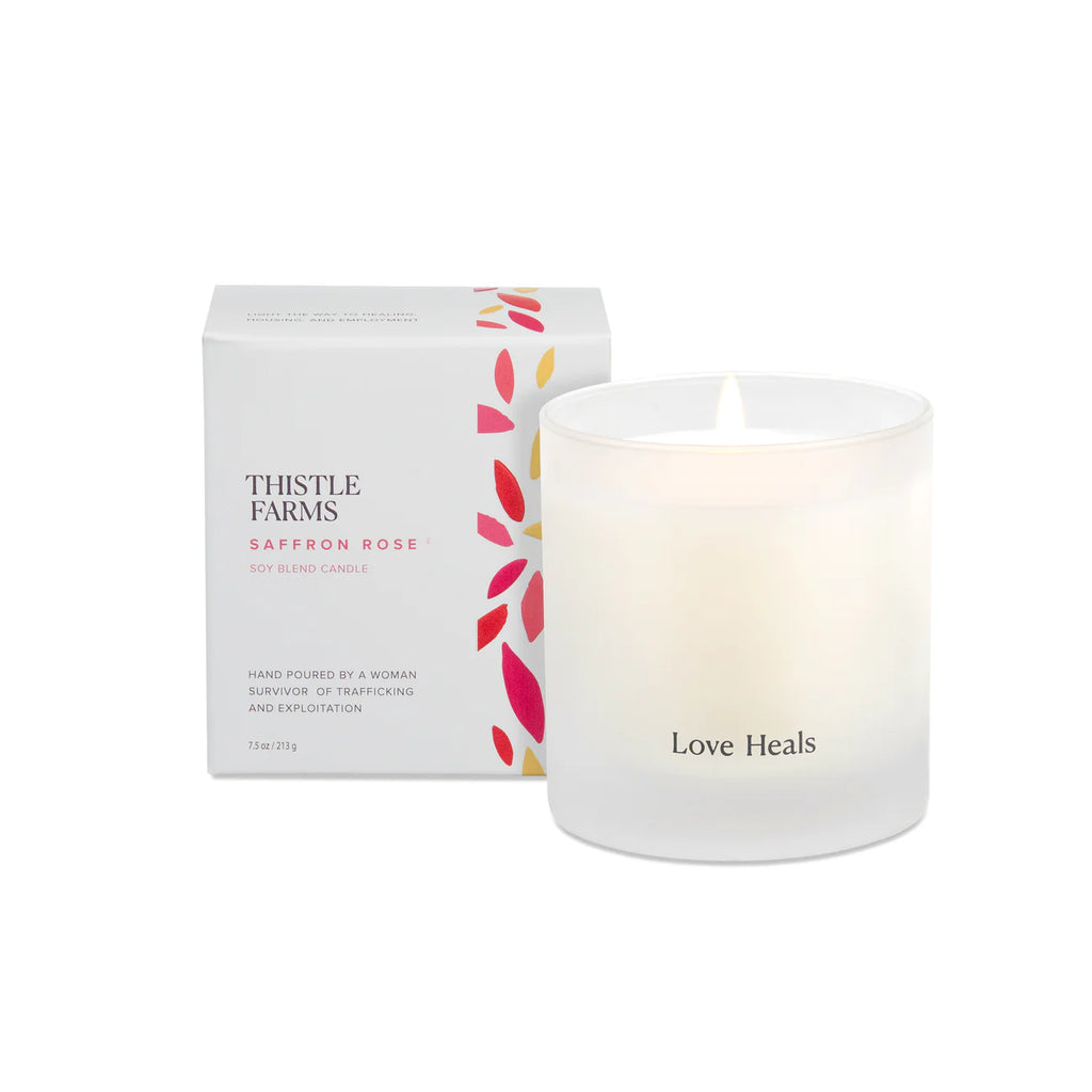 Love Heals Candle Saffron Rose