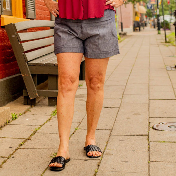 Chambray Ikat Shorts