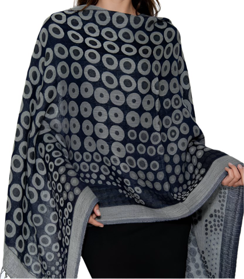 Kalya Wool & Cotton Shawl - India